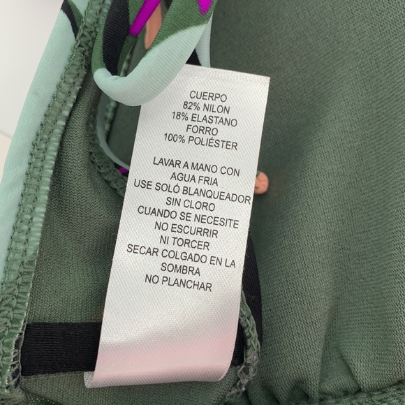 NWT Hula Honey Olive Multi Juniors' Hyper Tropics Printed Bikini Swim To… - Picture 8 of 9